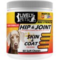 Lively Pets Hip & Joint + Skin & Coat Dog Soft Chews, 50 count