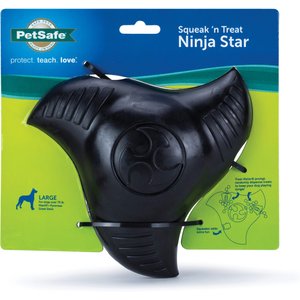 PetSafe Squeak 'n Treat Ninja Star Tough Dog Chew Toy, Large