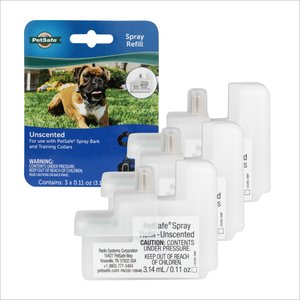 PetSafe Unscented Replacement Spray Cartridges for Spray Dog Bark & Training Collar, 3 count