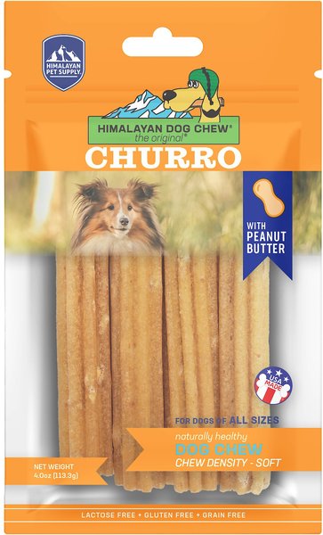 Himalayan Pet Supply yakyCHURRO Real Peanut Butter Flavor Dog Treats, 4 count slide 1 of 8