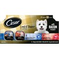 Cesar Bacon Feast Loaf & Topper Multipack Wet Dog Food Trays, 3.5-oz, case of 12