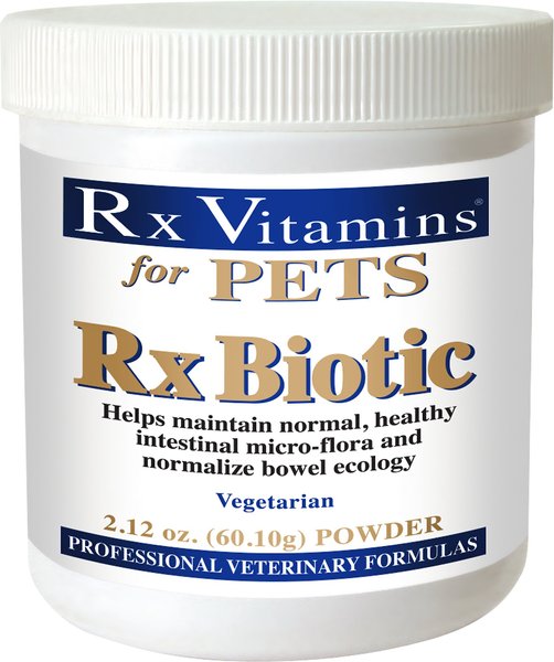 Rx Vitamins Rx Biotic Powder Digestive Supplement for Cats & Dogs, 2.12-oz bottle slide 1 of 3
