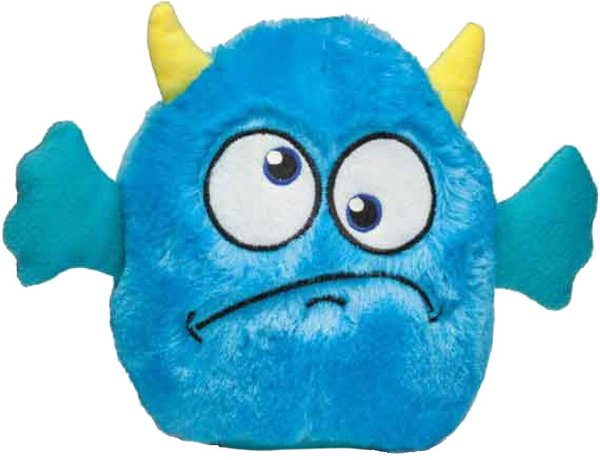 Zanies Rock Monster Squeaky Plush Dog Toy, Blue slide 1 of 3
