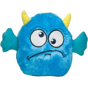 Zanies Rock Monster Squeaky Plush Dog Toy, Blue