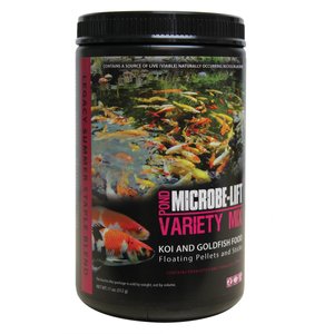 Microbe-Lift Legacy Variety Mix Floating Pellets & Sticks Koi & Goldfish Food, 11-oz jar