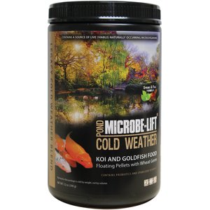 Microbe-Lift Legacy Cold Weather Floating Pellets with Wheat Germ Koi & Goldfish Food, 12-oz jar