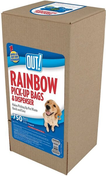 OUT! Rainbow Colored Fresh Unscented Dog Waste Pickup Bags, 750 bags slide 1 of 7