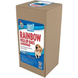 OUT! Rainbow Colored Fresh Unscented Dog Waste Pickup Bags, 750 bags