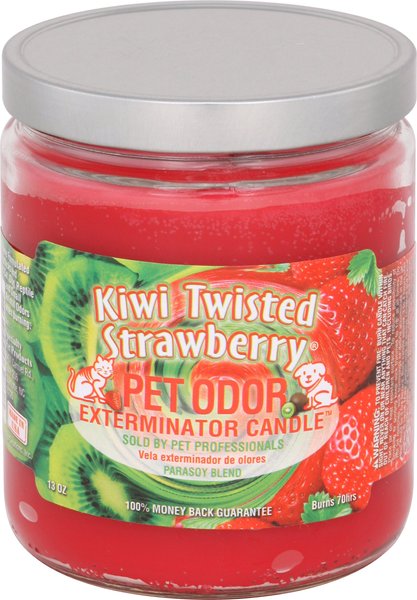 Pet Odor Exterminator Kiwi Twisted Strawberry Deodorizing Candle Jar, 13-oz jar slide 1 of 2
