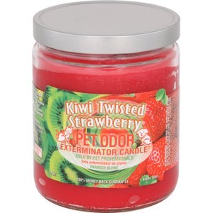 Pet Odor Exterminator Kiwi Twisted Strawberry Deodorizing Candle Jar, 13-oz jar