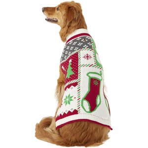 Frisco Grandma’s Holiday Patchwork Dog & Cat Christmas Sweater, X-Large