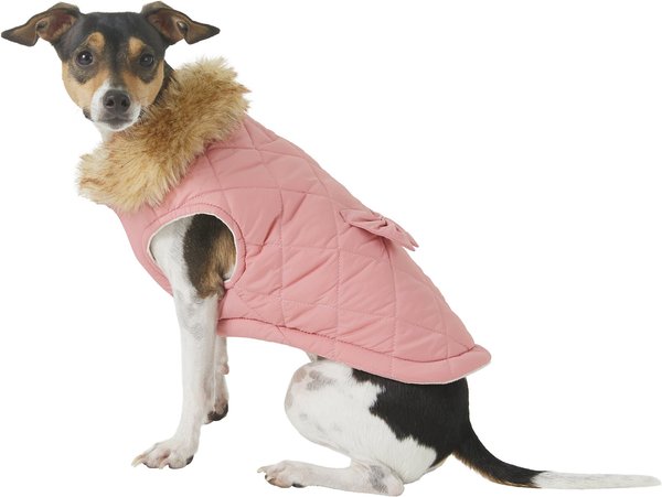 Frisco Aspen Insulated Quilted Dog & Cat Jacket with Bow, Small slide 1 of 8