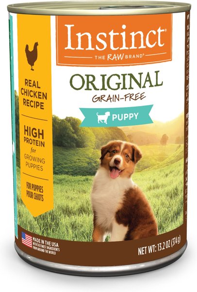 Instinct Original Puppy Grain-Free Real Chicken Recipe Wet Canned Dog Food, 13.2-oz, case of 6 slide 1 of 9