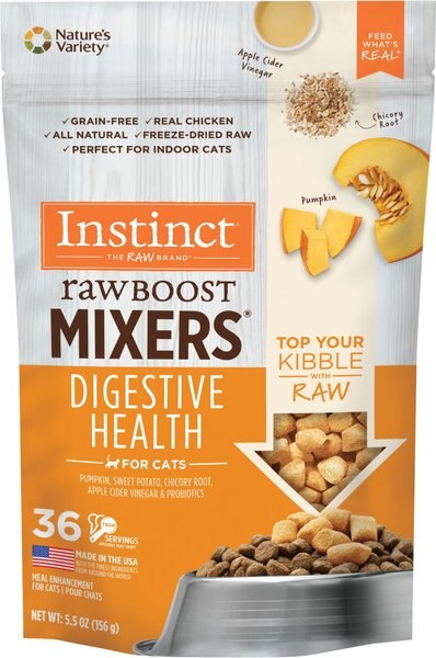 Instinct Freeze-Dried Raw Boost Mixers Grain-Free Digestive Health Recipe Cat Food Topper, 5.5-oz bag slide 1 of 11