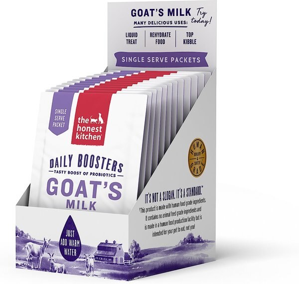 The Honest Kitchen Daily Boosters Instant Goat's Milk with Probiotics for Dogs, 0.18-oz, pack of 12 slide 1 of 7