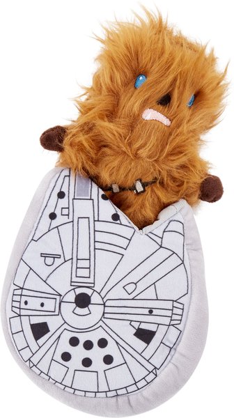 Fetch For Pets Star Wars Chewbacca M. Falcon Squeaky Plush Dog Toy, 7-in slide 1 of 5