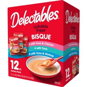 Hartz Delectables Bisque Variety Pack Lickable Cat Treats, case of 12