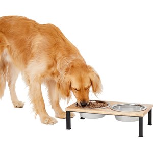 Frisco Wooden Elevated Dog & Cat Diner, 8-cup