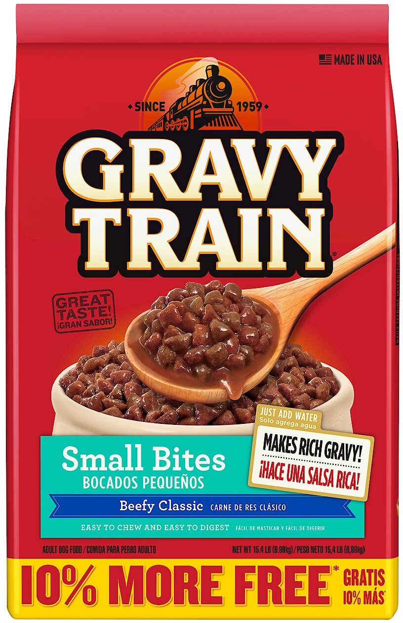 GRAVY TRAIN Small Bites Beefy Classic Dry Dog Food, 15.4 ...
