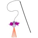 Frisco Bird Teaser with Feathers Cat Toy, Purple