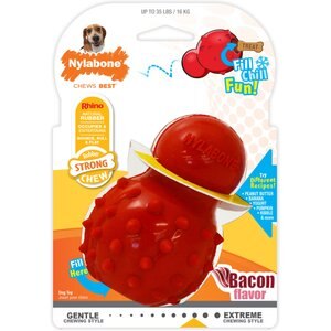 Nylabone Stuffable Dog Chew Toy, Red, Medium