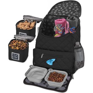 Mobile Dog Gear Weekender Backpack Pet Travel Bag, Black