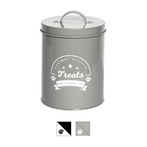 Park Life Designs Gourmet Biscuits Treat Canister, Grey, 42-oz