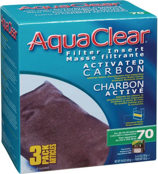 AquaClear Activated Carbon Filter Insert, Size 70, 3-pack slide 1 of 1