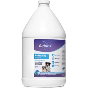 Vetnique Labs Furbliss Refreshing Shampoo with Essential Oils, Oatmeal Dog & Cat Grooming Shampoo, 1-gal bottle