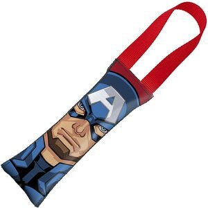 Buckle-Down Captain America Squeaky Tug Dog Toy