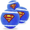 Buckle-Down Superman Squeaky Tennis Ball Dog Toy, 3-Pack
