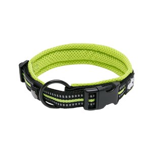 Chai's Choice Comfort Cushion 3M Polyester Reflective Dog Collar, Lemon Lime, Medium: 15.7 to 17.7-in neck, 4/5-in wide