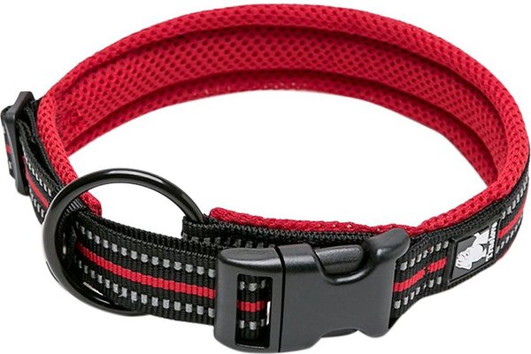 Chai's Choice Comfort Cushion 3M Polyester Reflective Dog Collar, Red, X-Large: 19.7 to 21.7-in neck, 1-in wide slide 1 of 4