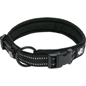 Chai's Choice Comfort Cushion 3M Polyester Reflective Dog Collar, Black, X-Small: 11.8 to 13.8-in neck, 3/5-in wide