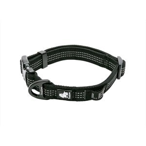 Chai's Choice Outdoor Adventure 3M Polyester Reflective Dog Collar, Black, Medium: 13.8 to 19.7-in neck, 4/5-in wide