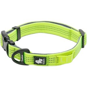 Chai's Choice Outdoor Adventure 3M Polyester Reflective Dog Collar, Neon Yellow, Small: 9.8 to 13.8-in neck, 3/5-in wide