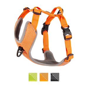 Chai's Choice Outdoor Explorer No-Pull 3M Polyester Reflective Dual Clip Dog Harness, Orange, Small: 18 to 22-in chest