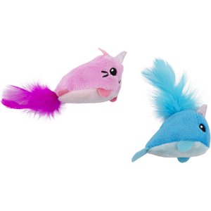 Petstages Unicorn Cat & Narwhale Cat Toy, one size, 2-pack