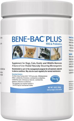 PetAg Bene-Bac Plus Powder Digestive Supplement for Dogs, Cats & Small Pets, slide 1 of 1