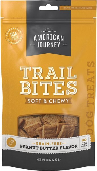 American Journey Peanut Butter Flavor Trail Bites Grain-Free Soft & Chewy Dog Treats, 8-oz bag slide 1 of 9