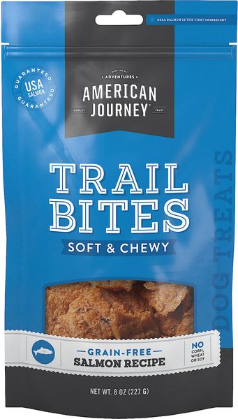 American Journey Salmon Recipe Trail Bites Grain-Free Soft & Chewy Dog Treats, 8-oz bag slide 1 of 9