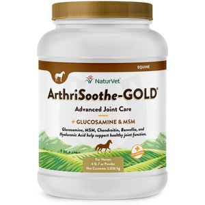 NaturVet ArthriSoothe-GOLD Advanced Joint Formula Powder Horse Supplement, 4-lb, 7-oz tub