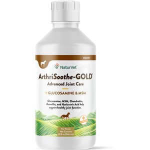 NaturVet ArthriSoothe-GOLD Advanced Joint Formula Liquid Liquid Horse Supplement, 32-oz bottle