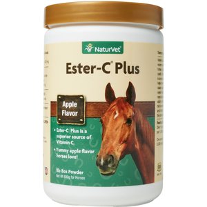 NaturVet Ester-C Plus Apple Flavor Powder Horse Supplement, 1.5-lb