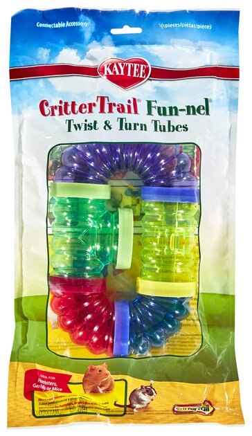 Kaytee Critter Trail Fun-Nels Straight 3.5-Inch Tube Colors Vary