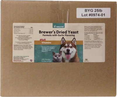 NaturVet Brewer's Dried Yeast with Garlic Powder Skin & Coat Supplement for Cats & Dogs, slide 1 of 1