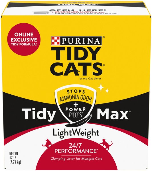 Tidy Max Lightweight 24/7 Performance Clumping Clay Cat Litter, 17-lb box slide 1 of 10