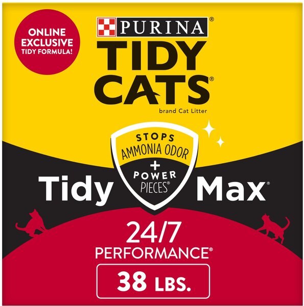 Tidy Max 24/7 Performance Scented Clumping Clay Cat Litter, 38-lb box slide 1 of 10