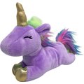 fouFIT Unicorn Squeaky Plush Dog Toy, Lilac, Small