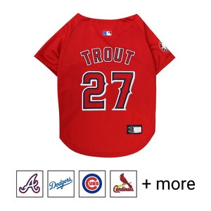 Pets First MLB Players Dog & Cat Jersey, Mike Trout, Small